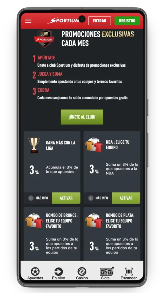 app sportium
